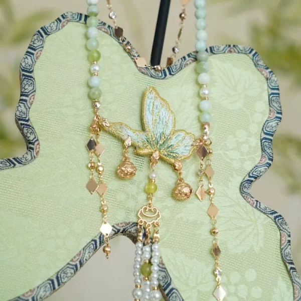 Hanfu butterfly versatile ancient cheongsam necklace Tang and Song accessories. - Image 8
