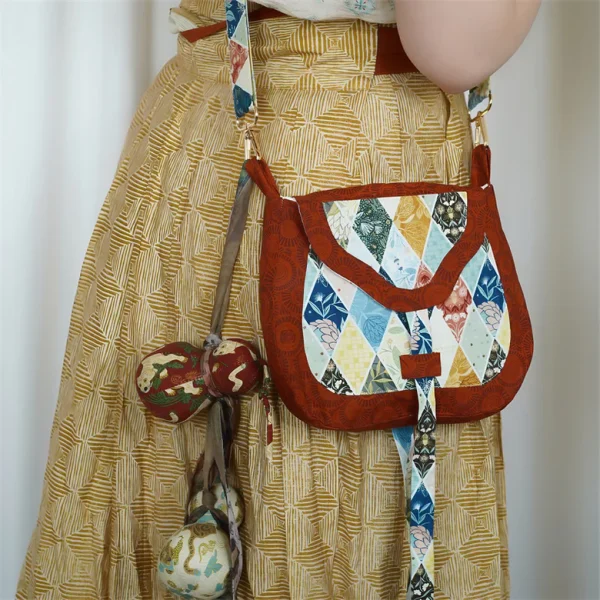 Huolang Bao 货郎包 Merchant's Bag Tang Dynasty Cotton Crossbody Satchel - Image 2