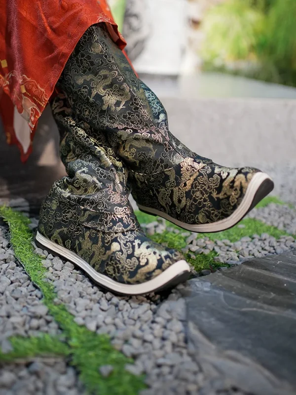 Dragon boots embroidered Hanfu shoes Ming-dynasty - Image 3