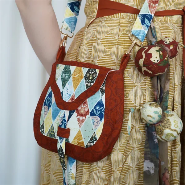 Huolang Bao 货郎包 Merchant's Bag Tang Dynasty Cotton Crossbody Satchel - Image 3