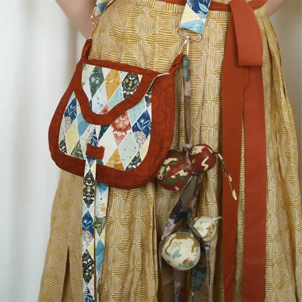 Huolang Bao 货郎包 Merchant's Bag Tang Dynasty Cotton Crossbody Satchel - Image 5