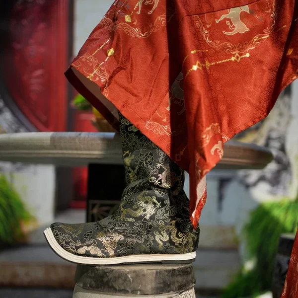 Dragon boots embroidered Hanfu shoes Ming-dynasty - Image 6